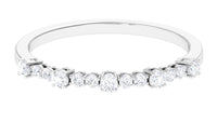 Certified Diamond Half Eternity Stackable Ring