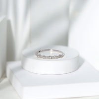 Certified Diamond Half Eternity Stackable Ring