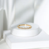 Certified Diamond Half Eternity Stackable Ring