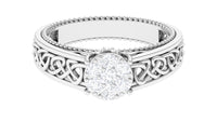 Real Diamond Celtic Knot Engagement Ring
