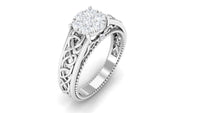 Real Diamond Celtic Knot Engagement Ring