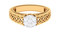 Real Diamond Celtic Knot Engagement Ring