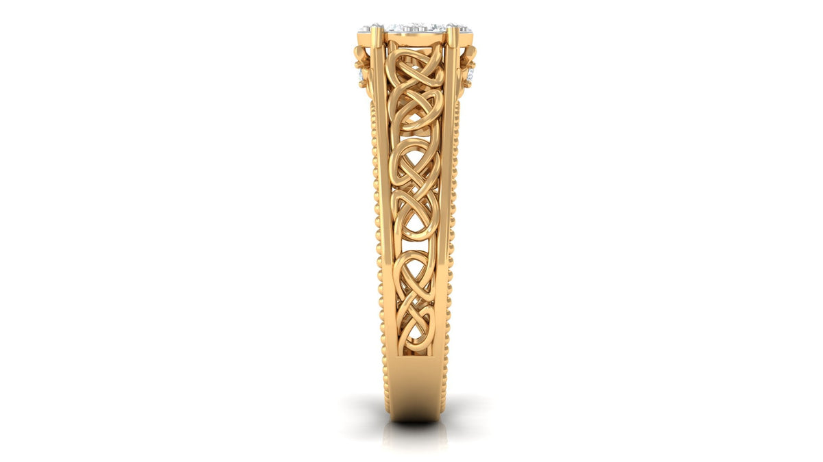 Real Diamond Celtic Knot Engagement Ring