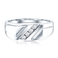 Lab Grown Diamond Mens Wide Wedding Band