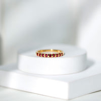 Real Ruby Semi Eternity Ring