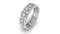 Vintage Looking Natural Diamond Wedding Band