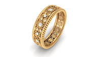 Vintage Looking Natural Diamond Wedding Band