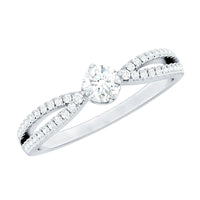 Diamond Solitaire Engagement Ring With Split Shank