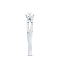 Diamond Solitaire Engagement Ring With Split Shank