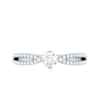 Diamond Solitaire Engagement Ring With Split Shank