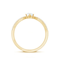 Diamond Solitaire Engagement Ring With Split Shank