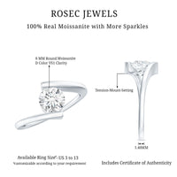 Round Brilliant Cut Moissanite Pre Engagement Ring