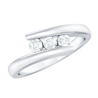 Certified Diamond Three Stone Promise Ring