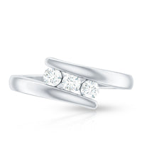 Certified Diamond Three Stone Promise Ring