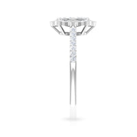 Rosec Jewels 3/4 CT diamond solitaire illusion art deco ring featuring a sparkling diamond set in a detailed metal band.