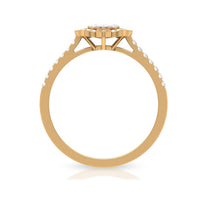 Rosec Jewels 3/4 CT diamond solitaire illusion art deco ring featuring a sleek band and a sparkling central diamond.