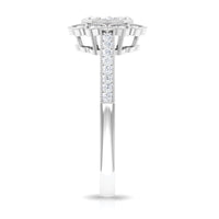 Vintage Inspired Diamond Halo Engagement Ring In Illusion Setting