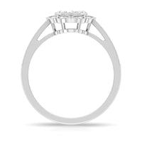 Vintage Inspired Diamond Halo Engagement Ring In Illusion Setting