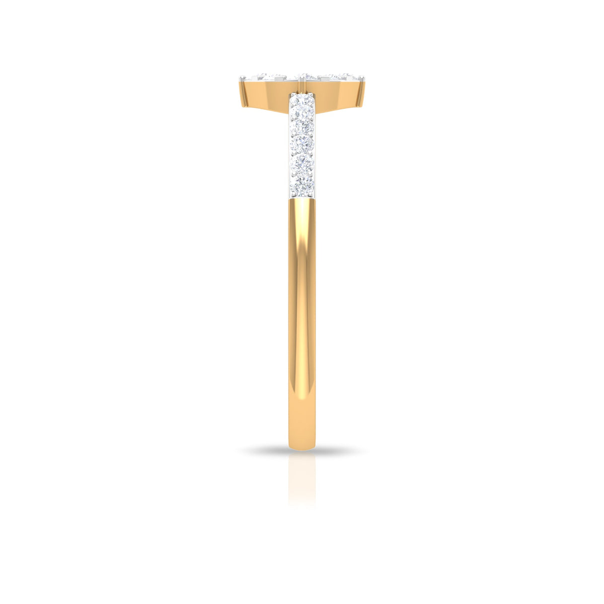 Certified diamond engagement ring in illusion setting with a sparkling center stone, crafted by Rosec Jewels.