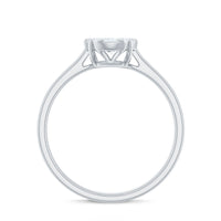 Natural diamond promise ring in illusion set with a delicate band, showcasing sparkling diamonds and fine craftsmanship.