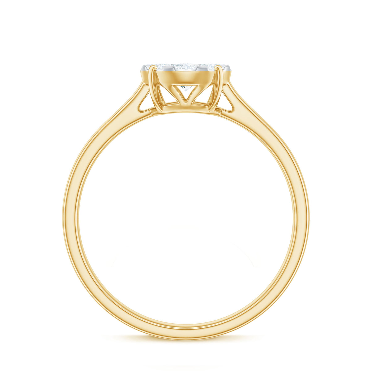 Rosec Jewels natural diamond promise ring in illusion set with a sparkling diamond center and delicate band.