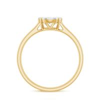 Rosec Jewels natural diamond promise ring in illusion set with a sparkling diamond center and delicate band.