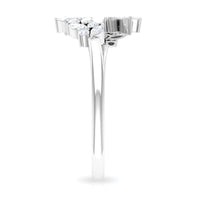 Nature Inspired Diamond Leaf Wrap Ring for Women