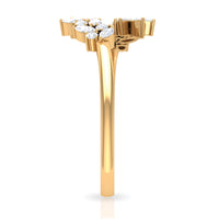 Nature Inspired Diamond Leaf Wrap Ring for Women