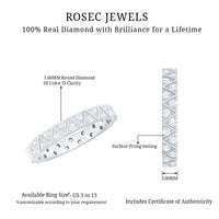 Diamond Band Ring in Surface Prong Set
