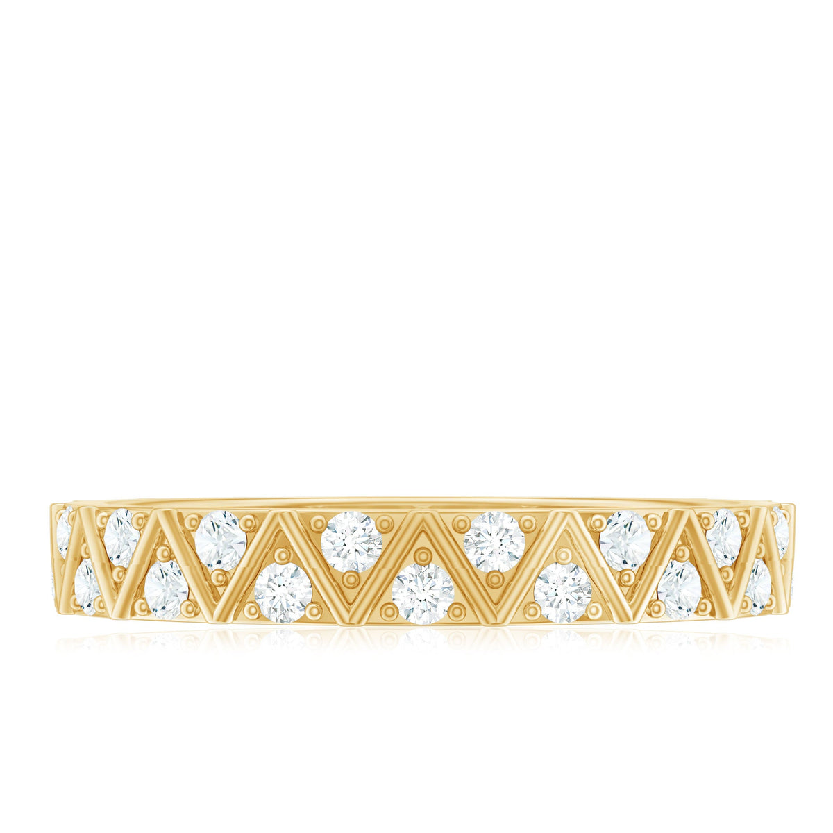Diamond Band Ring in Surface Prong Set