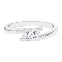 Round Diamond Three Stone Promise Ring