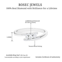 Round Diamond Three Stone Promise Ring