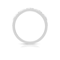 3/4 CT Vintage Inspired Diamond Wedding Band with Cutwork Details