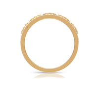 3/4 CT Vintage Inspired Diamond Wedding Band with Cutwork Details