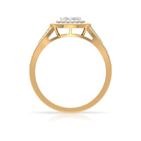 Vintage Looking Diamond Engagement Ring with Split Shank