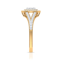 Vintage Looking Diamond Engagement Ring with Split Shank