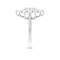 Natural Diamond Statement Engagement Ring in Illusion Set
