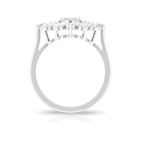 Natural Diamond Statement Engagement Ring in Illusion Set