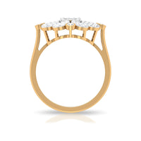 Natural Diamond Statement Engagement Ring in Illusion Set