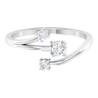 Natural Diamond 3 Stone Proposal Ring for Valentines