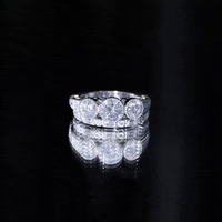 Vintage Inspired Moissanite 3 Stone Wedding Ring Set