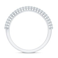 Natural Baguette Diamond Half Eternity Ring for Anniversary