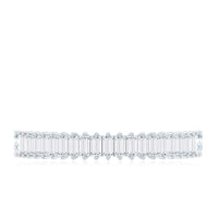 Natural Baguette Diamond Half Eternity Ring for Anniversary