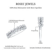 Marquise and Round Moissanite Half Eternity Ring