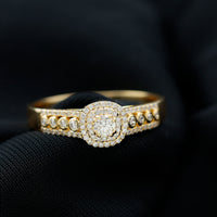 Certified Diamond Halo Engagement Ring For Women