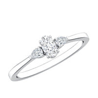 Real Diamond 3 Stone Promise Ring for Valentines
