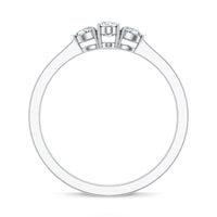 Real Diamond 3 Stone Promise Ring for Valentines