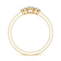 Real Diamond 3 Stone Promise Ring for Valentines