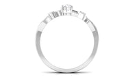 Natural Diamond Promise Ring with Crossover Shank