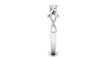 Natural Diamond Promise Ring with Crossover Shank